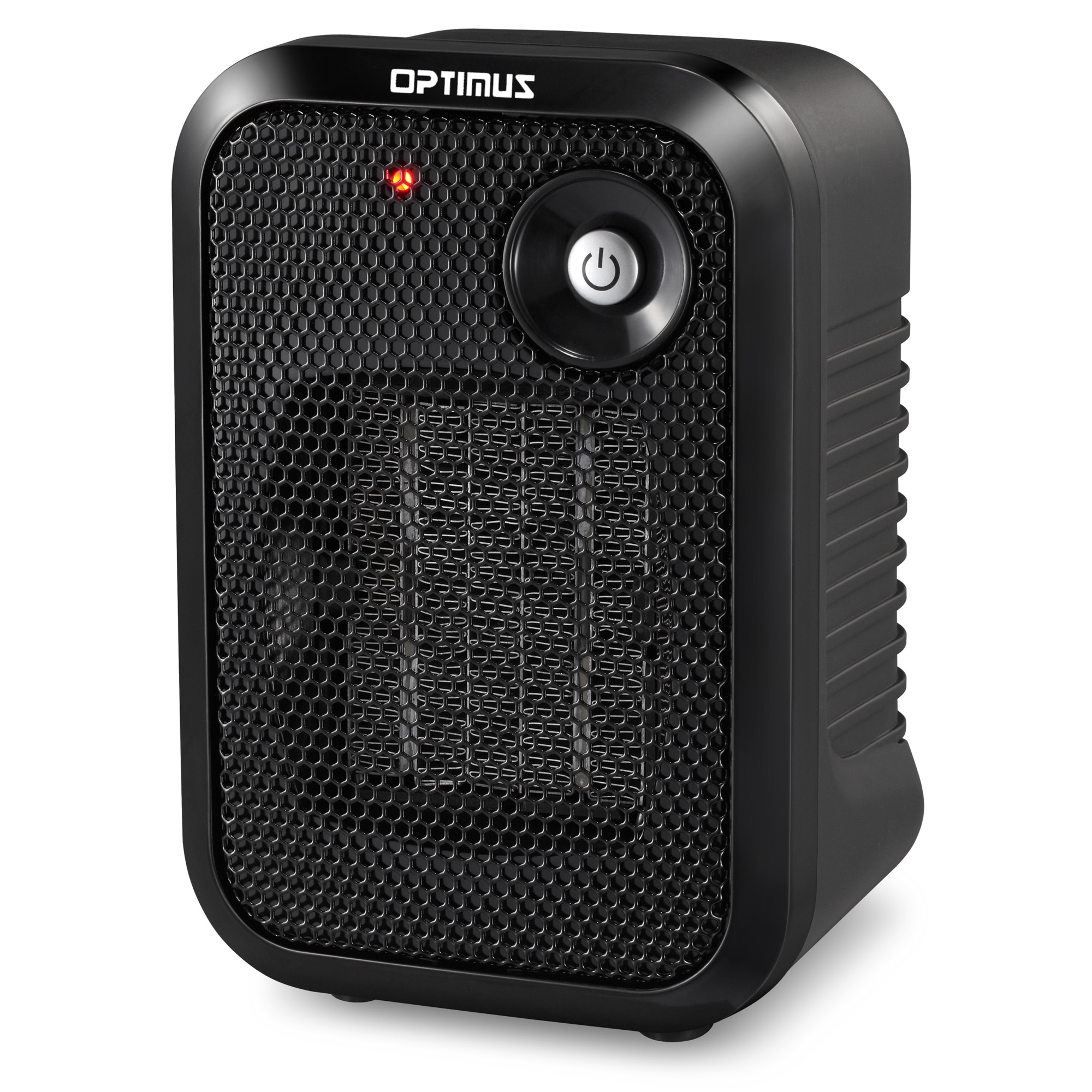 Optimus Portable Mini Ceramic Heater — 400 Watts, Internal Heat Limiting Thermostat, Tip-Over Safety Switch, Overheat Protection, Model# H-7802
